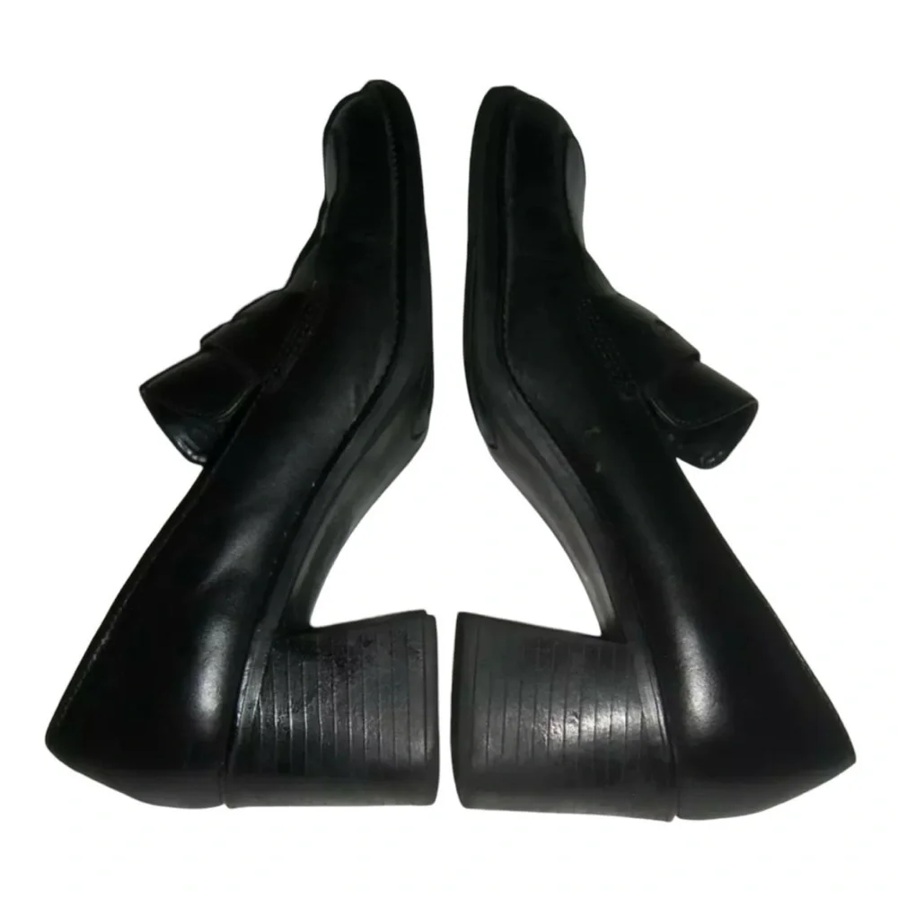 White Mountain Loafers Vintage 90's Black Penny Chunky y2k Bratz Preppy Academia